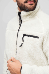 Hanorac Teddyfleece Alb Brandit - Caldura Premium