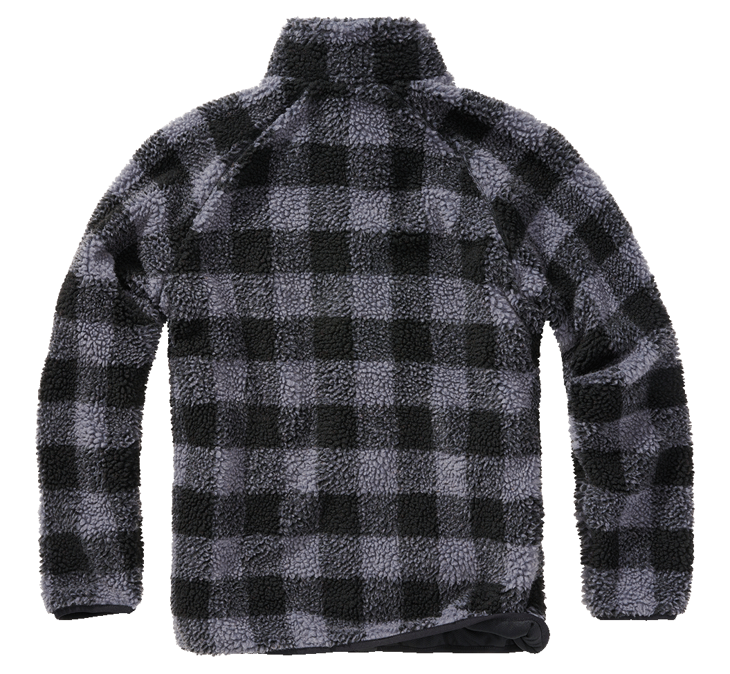 Hanorac Teddyfleece Black/Grey Gingham Brandit - Caldura si Stil Autentic