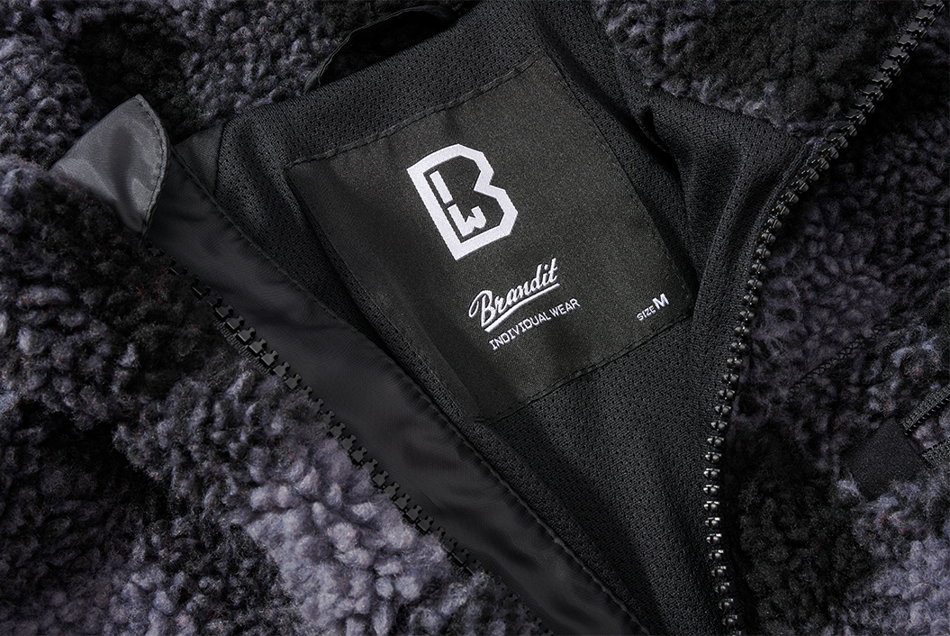 Hanorac Teddyfleece Black/Grey Gingham Brandit - Caldura si Stil Autentic