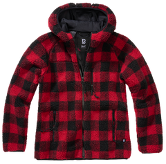 Hanorac Teddyfleece Hooded Red/Black Checkered Dama Brandit - Caldura si Stil Autentic