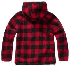 Hanorac Teddyfleece Hooded Red/Black Checkered Dama Brandit - Caldura si Stil Autentic