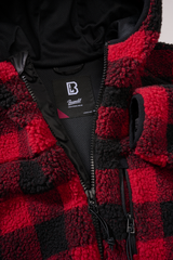 Hanorac Teddyfleece Hooded Red/Black Checkered Dama Brandit - Caldura si Stil Autentic