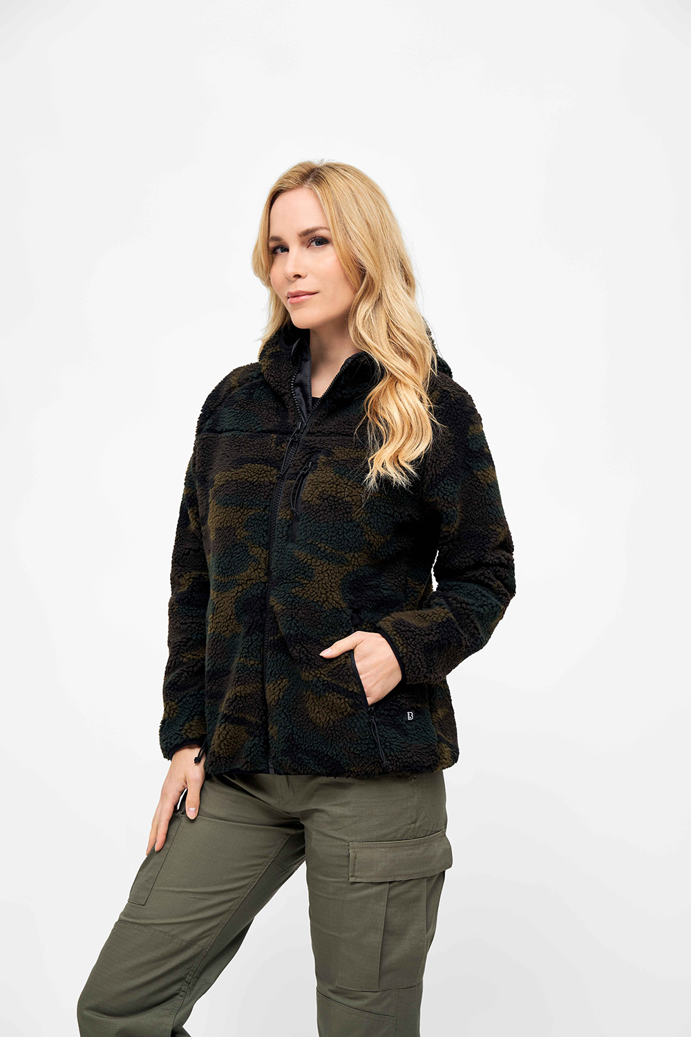 Hanorac Teddyfleece Hooded Woodland Dama Brandit - Caldura si Stil Tactic