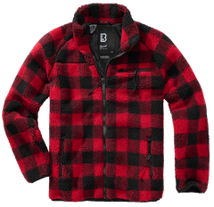 Hanorac Teddyfleece Red/Black Checkered Brandit - Caldura si Mobilitate
