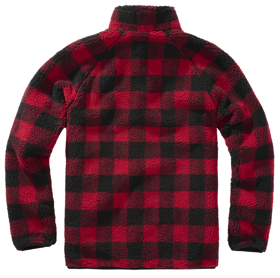 Hanorac Teddyfleece Red/Black Checkered Brandit - Caldura si Mobilitate