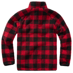 Hanorac Teddyfleece Red/Black Checkered Brandit - Caldura si Mobilitate