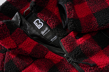 Hanorac Teddyfleece Red/Black Checkered Brandit - Caldura si Mobilitate
