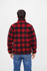 Hanorac Teddyfleece Red/Black Checkered Brandit - Caldura si Mobilitate