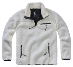 Hanorac Teddyfleece Troyer Alb Brandit - Caldura Suprema