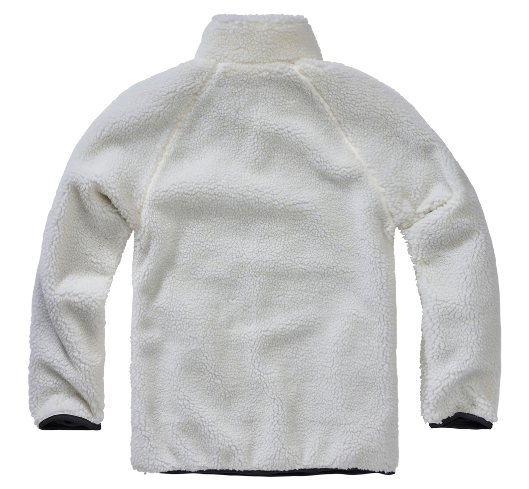 Hanorac Teddyfleece Troyer Alb Brandit - Caldura Suprema