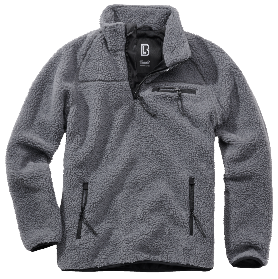 Hanorac Teddyfleece Troyer Anthracite Brandit - Caldura Premium
