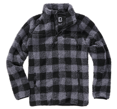 Hanorac Teddyfleece Troyer Black/Grey Gingham Brandit - Caldura si Mobilitate