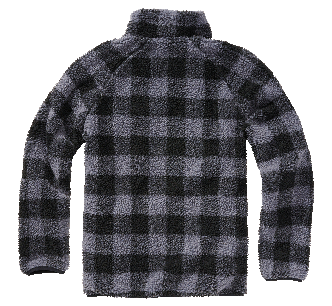 Hanorac Teddyfleece Troyer Black/Grey Gingham Brandit - Caldura si Mobilitate