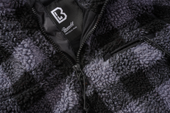 Hanorac Teddyfleece Troyer Black/Grey Gingham Brandit - Caldura si Mobilitate