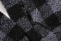 Hanorac Teddyfleece Troyer Black/Grey Gingham Brandit - Caldura si Mobilitate