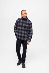 Hanorac Teddyfleece Troyer Black/Grey Gingham Brandit - Caldura si Mobilitate