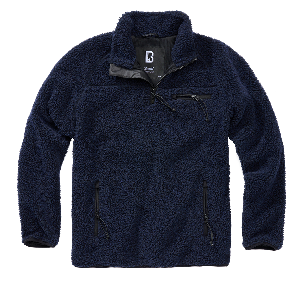 Hanorac Teddyfleece Troyer Navy Brandit - Caldura Esentiala