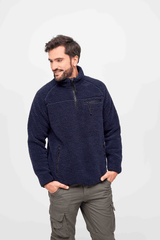 Hanorac Teddyfleece Troyer Navy Brandit - Caldura Esentiala