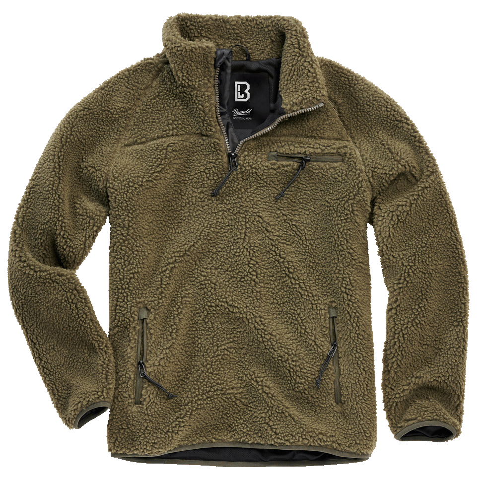 Hanorac Teddyfleece Troyer Olive Brandit - Căldură Esențială