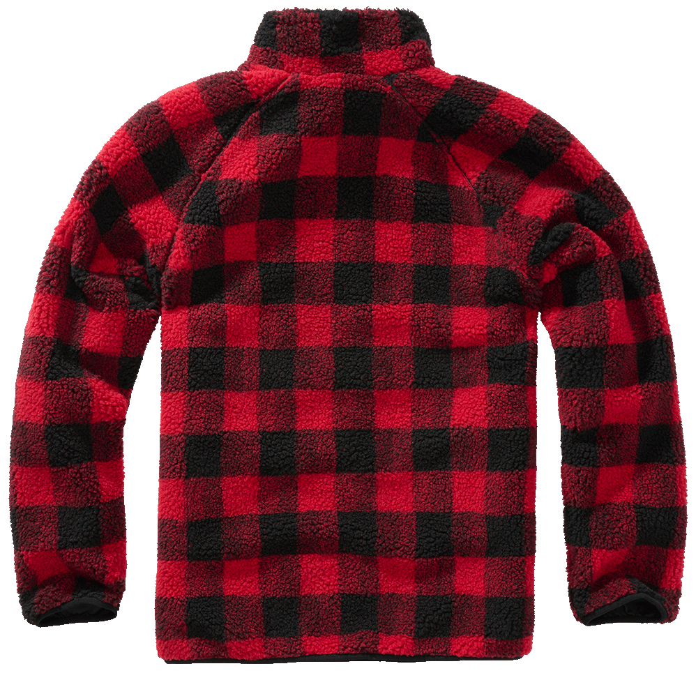 Hanorac Teddyfleece Troyer Red/Black Checkered Brandit - Caldura Esentiala