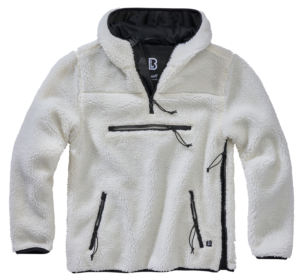 Hanorac Teddyfleece Worker Alb Brandit - Caldura si Durabilitate