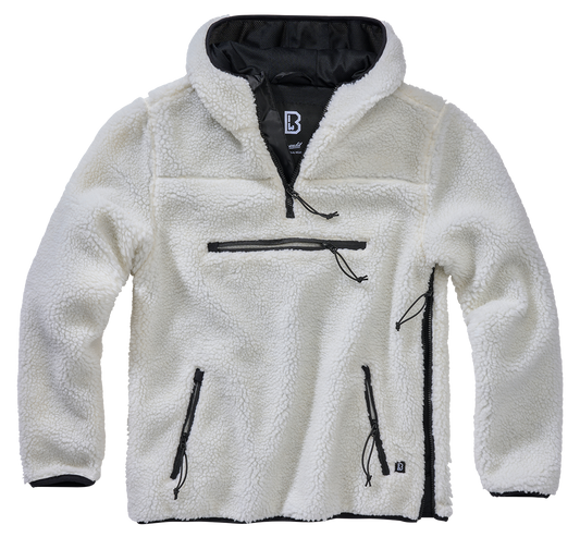Hanorac Teddyfleece Worker Alb Brandit - Caldura si Durabilitate