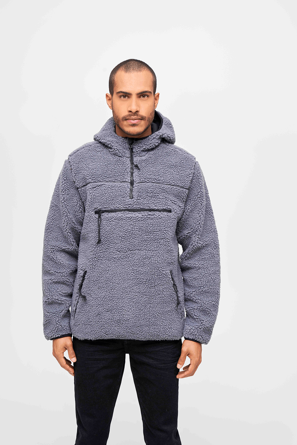 Hanorac Teddyfleece Worker Anthracite Brandit - Caldura si Mobilitate