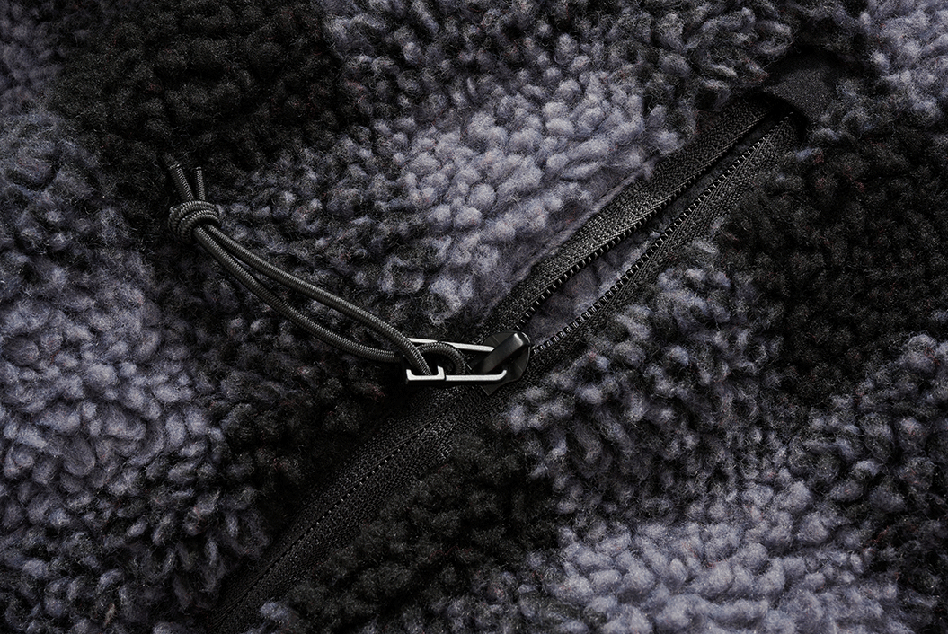 Hanorac Teddyfleece Worker Black/Grey Gingham Brandit - Caldura Esentiala