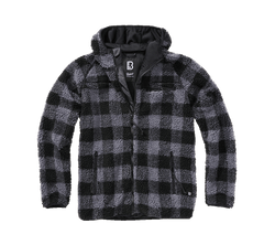 Hanorac Teddyfleece Worker Black/Grey Gingham Brandit - Caldură Robustă
