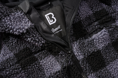 Hanorac Teddyfleece Worker Black/Grey Gingham Brandit - Caldură Robustă