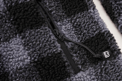 Hanorac Teddyfleece Worker Black/Grey Gingham Brandit - Caldură Robustă