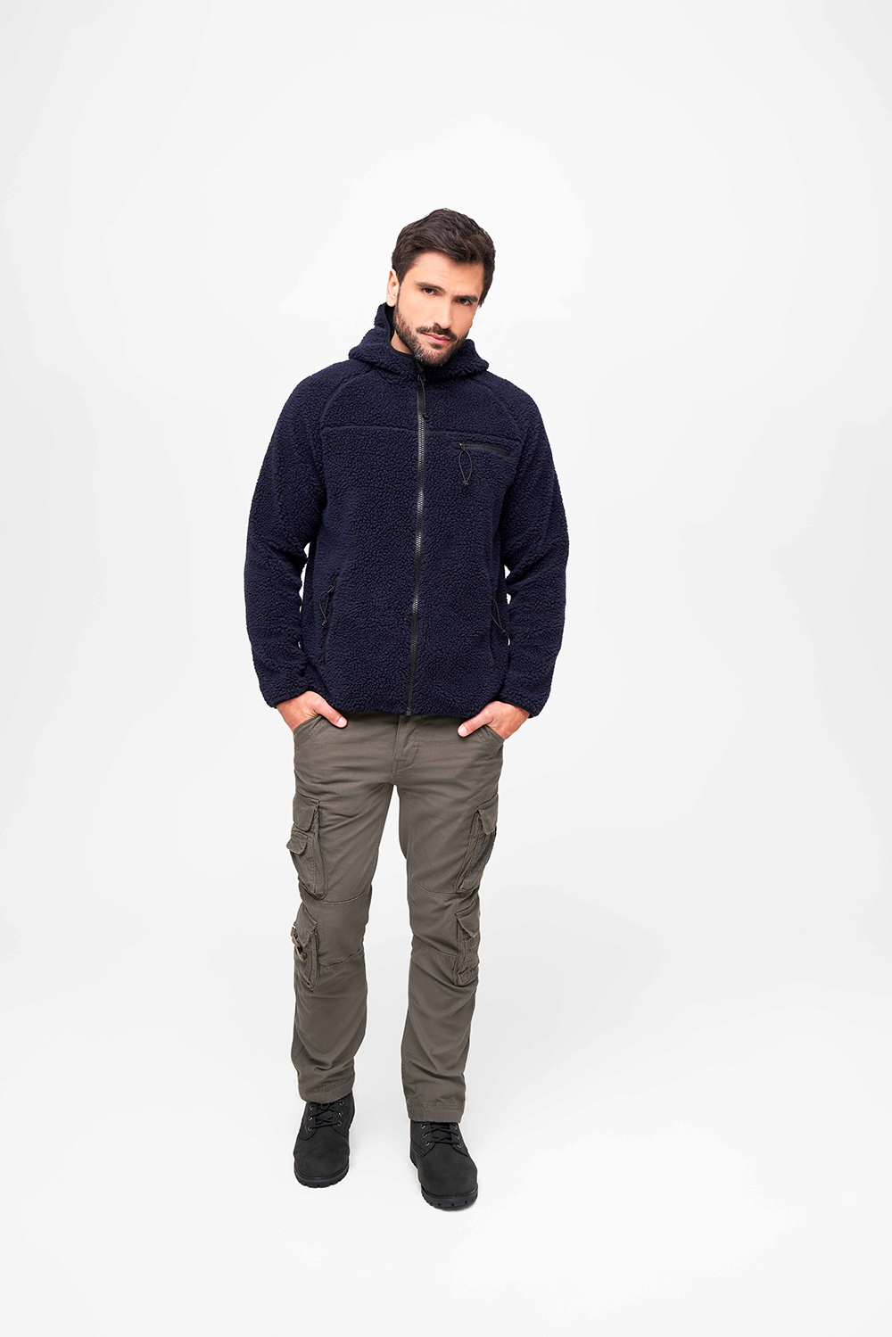 Hanorac Teddyfleece Worker Navy Brandit - Caldura si Confort