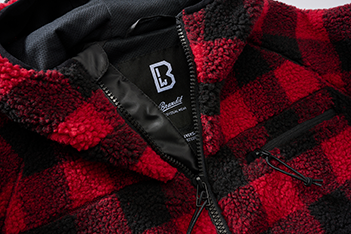 Hanorac Teddyfleece Worker Red/Black Checkered Brandit - Caldura si Stil