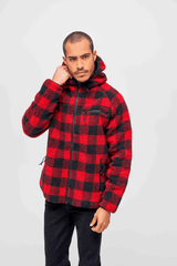Hanorac Teddyfleece Worker Red/Black Checkered Brandit - Caldura si Stil