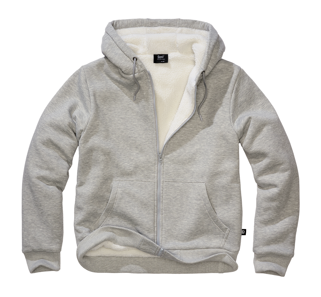 Hanorac Teddylining Grey Melange Brandit - Caldura si Stil Urban