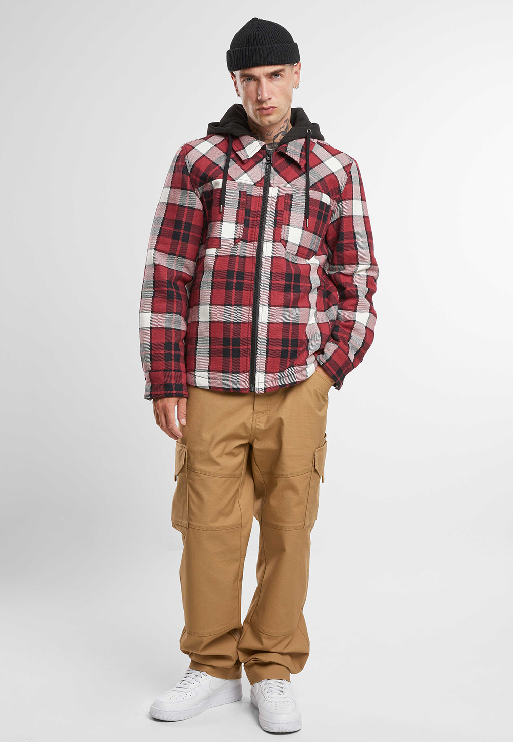 Hanorac Top Heavy Twill Red Black Ch Brandit - Caldura si Rezistenta