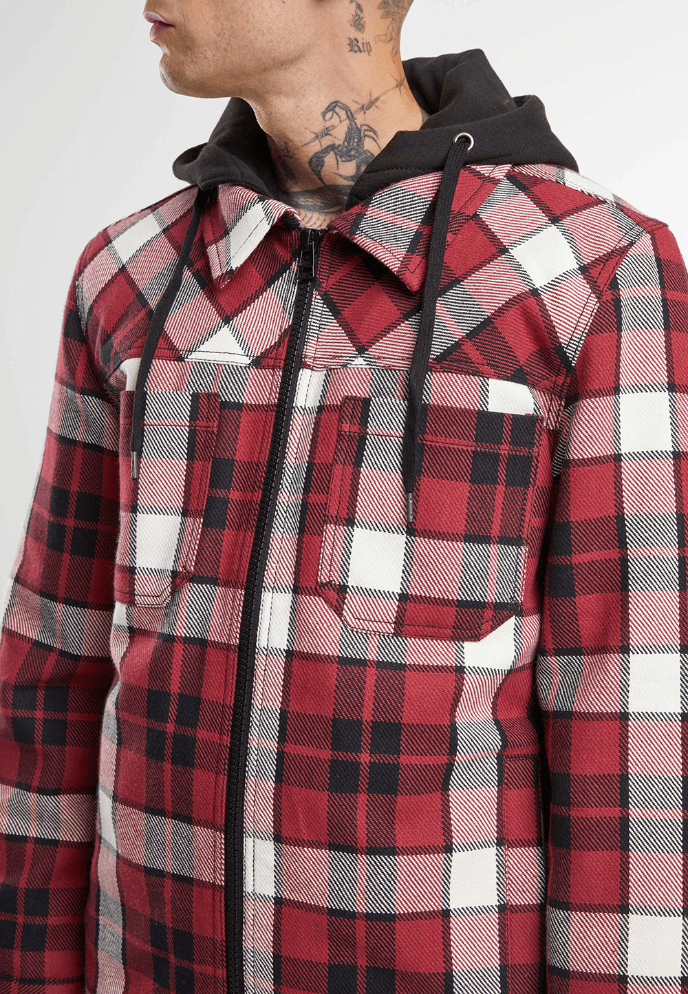 Hanorac Top Heavy Twill Red Black Ch Brandit - Caldura si Rezistenta