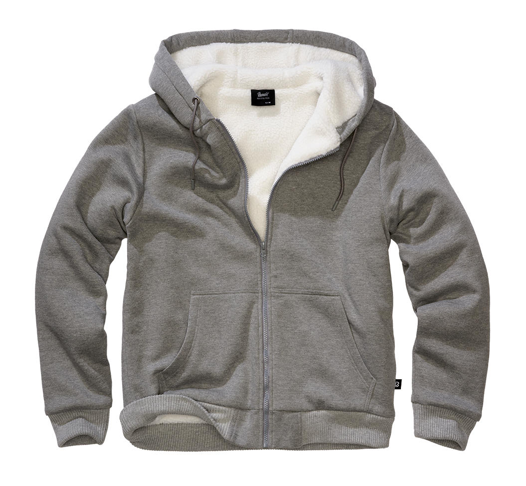 Hanorac Trening Teddylining Dark Grey Melange Brandit - Caldura si Confort