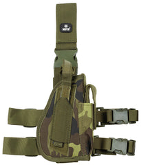 Holster de picior pentru pistol Dreapta Camuflaj M 95 CZ MFH - Dreapta, Ajustabil