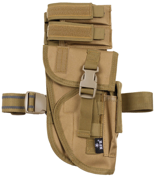 Holster de picior Tactic Coyote MFH - Dreptaci, Molle