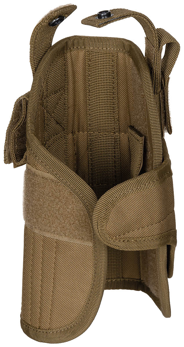 Holster Picior Ajustabil Dreapta Coyote MFH - Pentru dreptaci, Bretele ajustabile