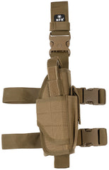 Holster Picior Ajustabil Dreapta Coyote MFH - Pentru dreptaci, Bretele ajustabile