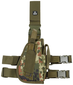 Holster Picior Flecktarn MFH - Dreptaci, Fixare Reglabilă
