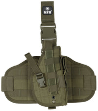 Holster Picior "MOLLE" Oliv MFH - Dreptaci, Prindere MOLLE