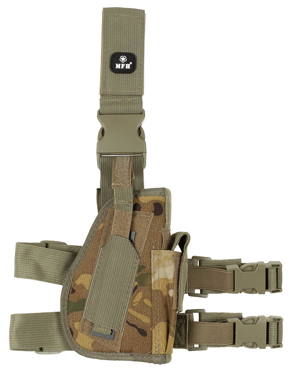 Holster Picior Pistol Operation Camo MFH - Dreptaci, Curele Ajustabile