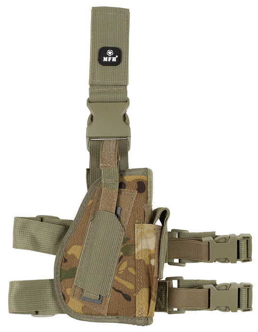 Holster Picior Pistol Operation Camo MFH - Dreptaci, Curele Ajustabile
