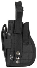 Holster pistol MOLLE, drept, Negru MFH - Pentru dreptaci, Buzunar magazie