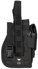 Holster pistol MOLLE, drept, Negru MFH - Pentru dreptaci, Buzunar magazie