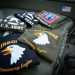 Hoodie 101st Airborne Eagle Dark Grey Design Clasic - Spirit de Luptă Iconic