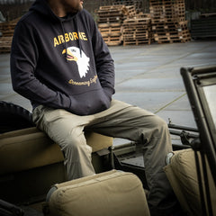 Hoodie 101st Airborne Eagle Dark Grey Design Clasic - Spirit de Luptă Iconic